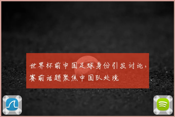 世界杯前中国足球身份引发讨论,赛前话题聚焦中国队处境